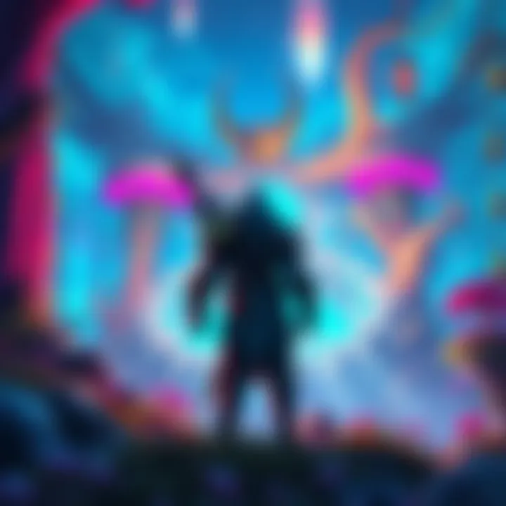 A vibrant scene showing a game character standing in a colorful fantasy world with new features and enhancements introduced in the Arche tuning expansion.