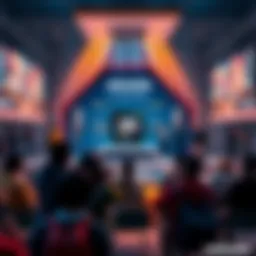 A visually appealing depiction of the Arishem starter showcasing its features and design, surrounded by an audience of eager people discussing its value.
