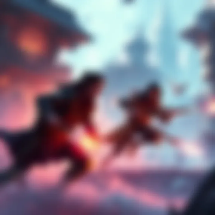 Arken Age Gameplay Screenshot A vibrant scene from Arken Age showcasing its engaging gameplay and stunning graphics with players in action