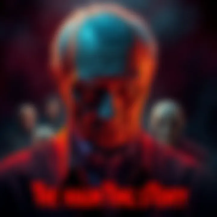 Arry 'The Monster' Payne, an elderly actor, looks troubled as he reflects on his past horror roles, surrounded by shadowy figures symbolizing his nightmares.