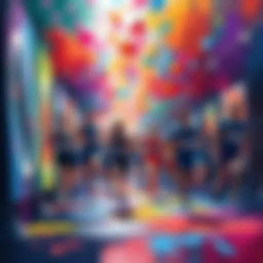 Art created for marathon event Colorful paintings inspired by marathon running on display