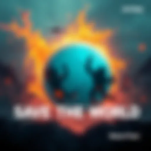 Artwork reflecting community hope and resilience in response to Save The World concerns