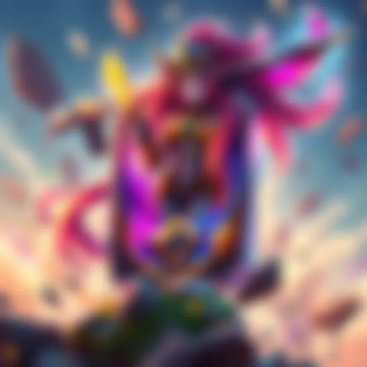 A colorful and modern design of the Legend card enhanced by the art team's creative updates, showcasing vibrant illustrations and fresh elements that appeal to fans.