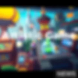 Artistic Game Experience A colorful scene from a game showing interactive art elements and unique design features that engage players.