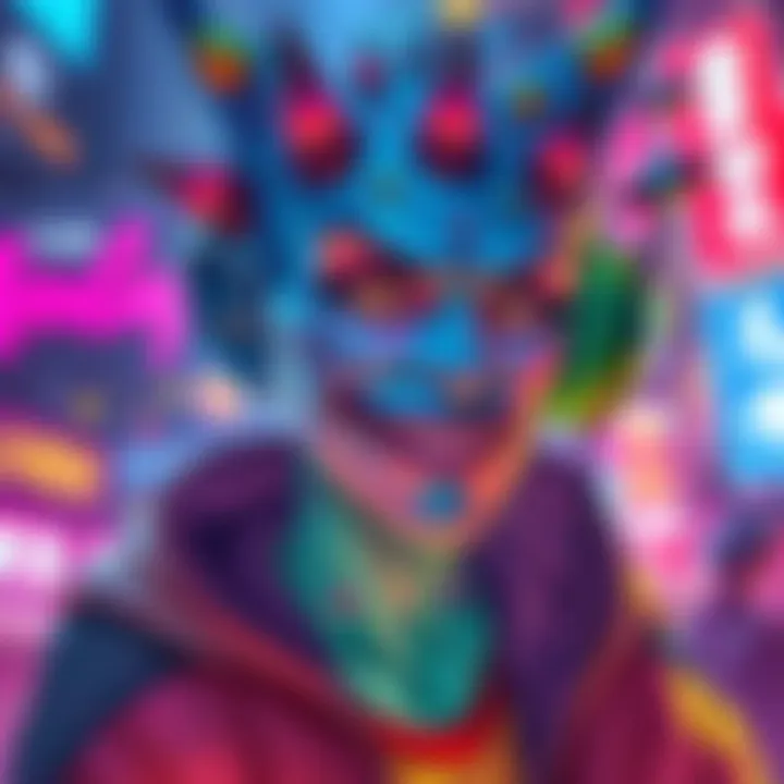 An illustration showcasing MR13 inspired by Ectogoth's creativity, featuring a unique character design with vibrant colors and imaginative elements.