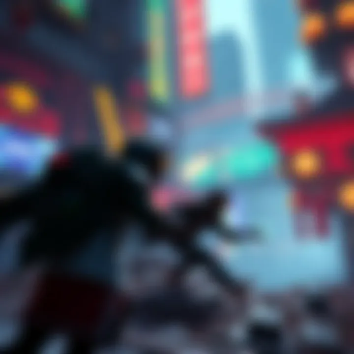 A vivid scene from a video game showcasing colorful visuals, dynamic characters, and immersive environments that highlight artistry in gaming.