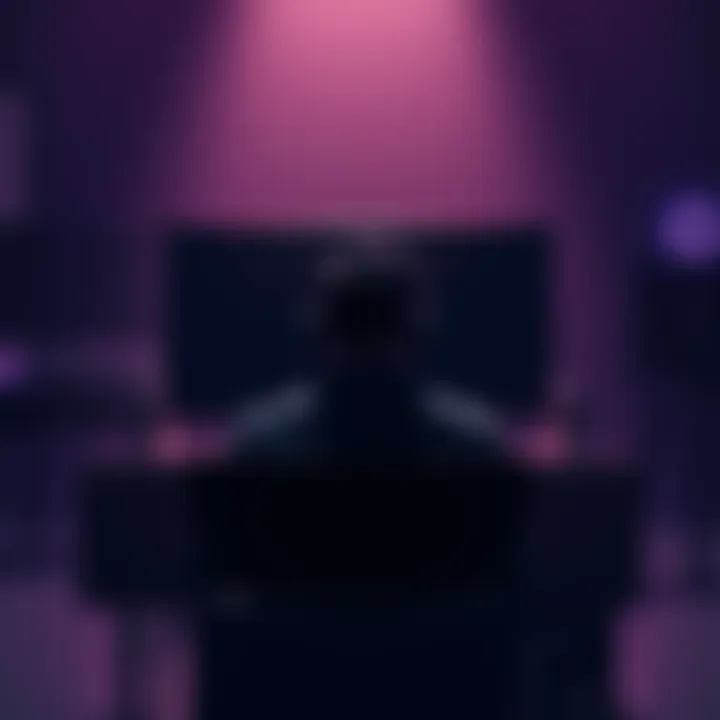 Artosis Streaming Silence Artosis sitting alone in front of a dark computer screen, looking contemplative during his streaming break.