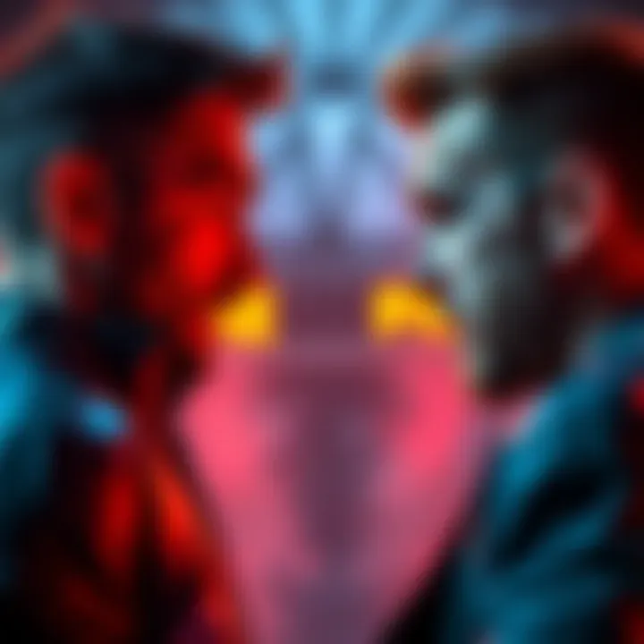 Arvo and Kenny face off, showing signs of a heated argument before the incident occurs.