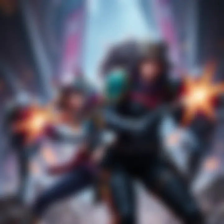 Ashe and Anna struggle against three enemies using crowd control abilities in a competitive 5V5 gameplay scenario.