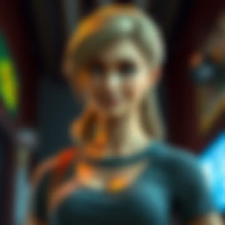 A strong and independent female character named Ashley from the video game remake, confidently standing with a mature expression, showcasing her humor and personality.