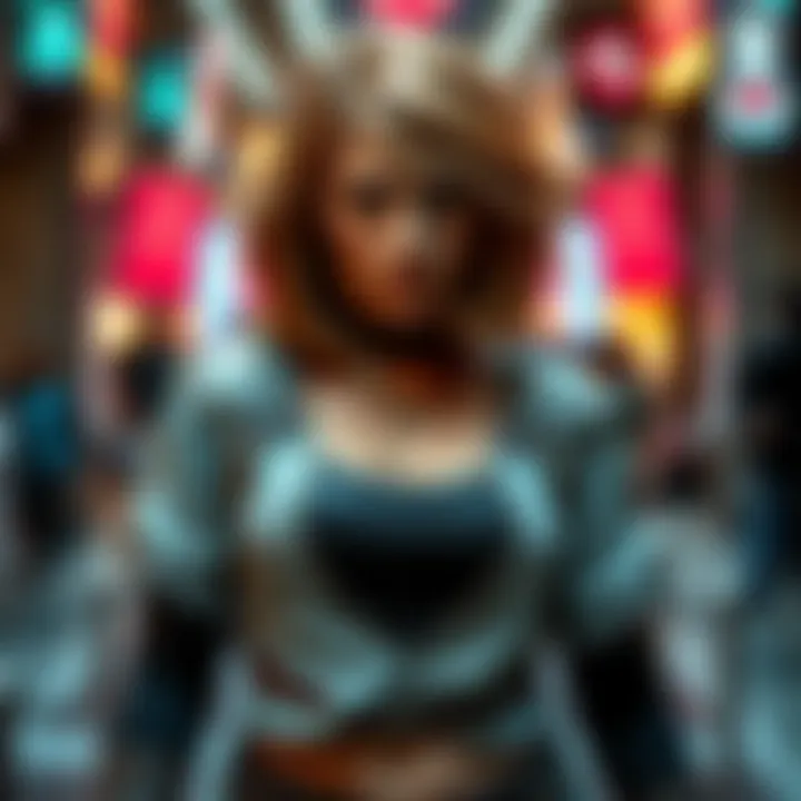 Ashley Graham Cosplay A fan dressed as Ashley Graham from RE4R, showcasing the character's outfit and hairstyle.