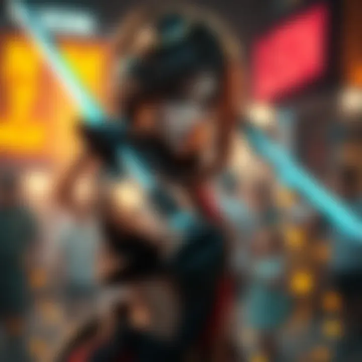 Ashley showcases her impressive Leon cosplay during an intense battle scene.