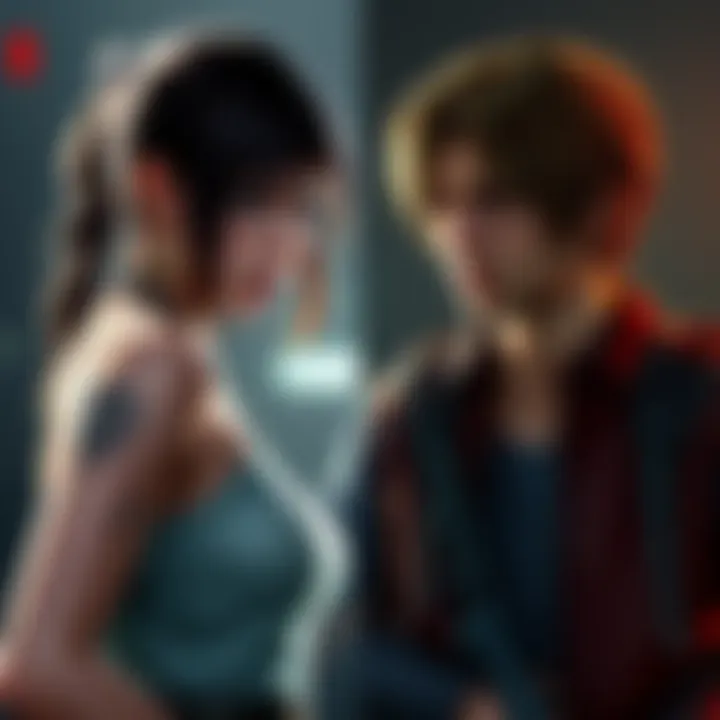 Ashley and Leon Role Reversal Ashley and Leon from Resident Evil 4 exchanging roles, showcasing a thrilling new dynamic in their characters.