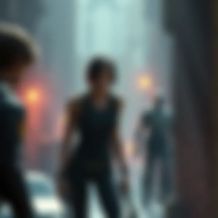 Ashley standing in a tense moment during gameplay, showing concern and urgency while being rescued by Leon.