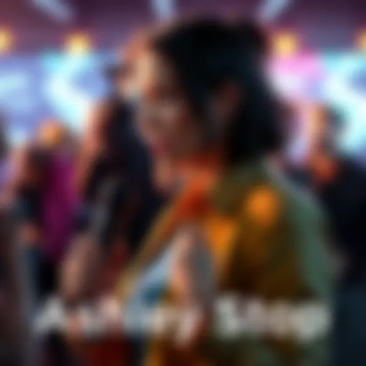 A news reporter discussing the latest updates on Ashley with a microphone in hand, surrounded by cameras and onlookers.