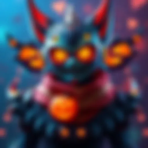 Ashwing Clinkz Set for Spooktober A character wearing the Ashwing Clinkz set, featuring spooky seasonal designs and vibrant colors, showcasing its unique look for Halloween.