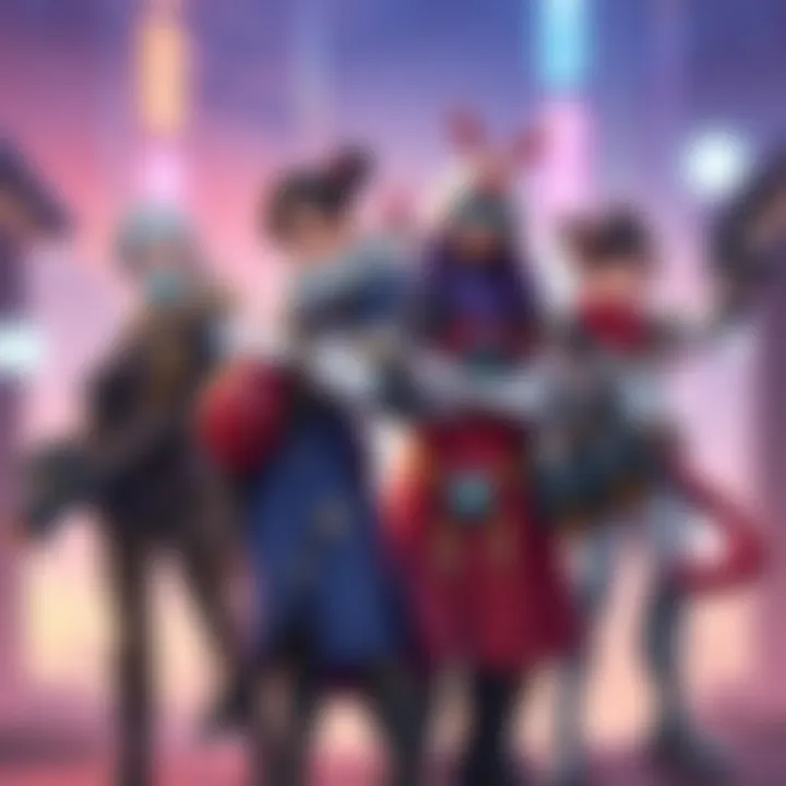 Four new support characters from Asian backgrounds in Overwatch 2 standing together, showcasing their unique designs and abilities