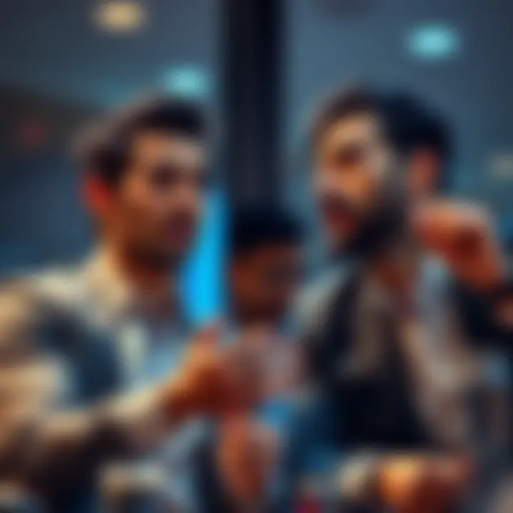 Asmon speaking passionately while Hasan listens, looking thoughtful, during a heated debate about online personas.