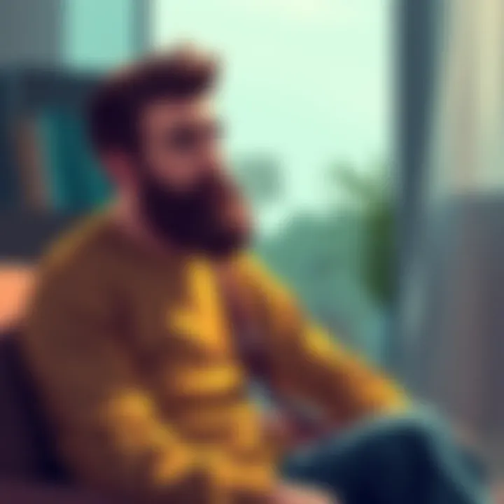 Asmongold sitting thoughtful with a compassionate expression, discussing the importance of crying and emotions