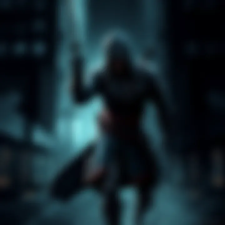 A powerful Assassin character stealthily moving through a dark environment, highlighting its solo gameplay advantages.