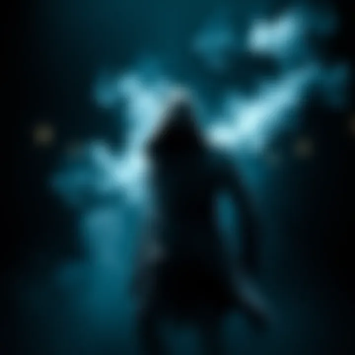 A lone Assassin character in a dark environment, surrounded by smoke while becoming invisible to evade enemies.