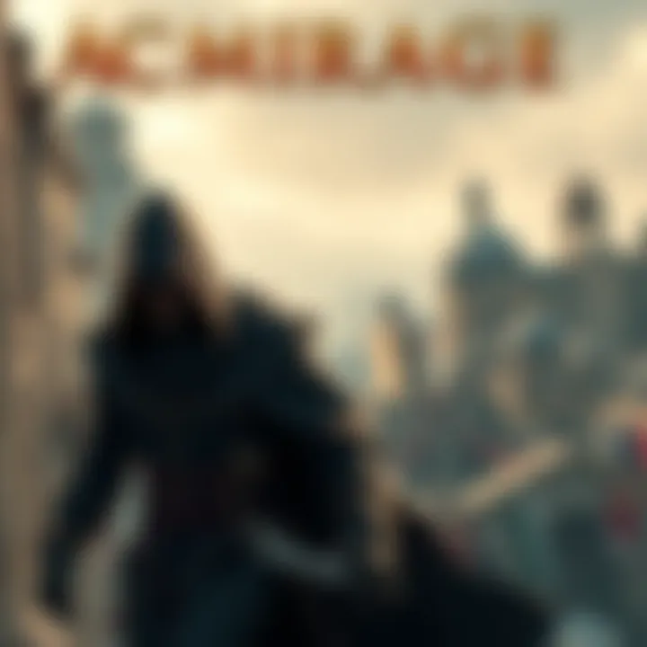 A skilled assassin in dark robes quietly moving through a historical cityscape, emphasizing stealth and classic gameplay elements.