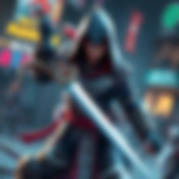 A fierce-looking character from MultiVersus, showcasing agility and combat skills with a stealthy pose, ready to engage in battle.