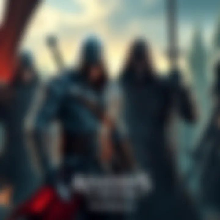 Characters from Assassin's Creed Valhalla and Unity showcasing unique abilities and settings