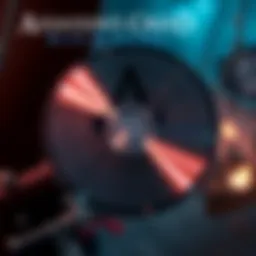 Close-up of the remastered Assassin's Creed Black Flag game disc with a dramatic background