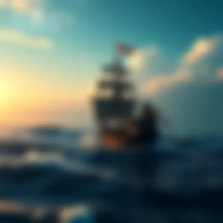 Scene from Assassin's Creed Black Flag showing a pirate ship and ocean waves