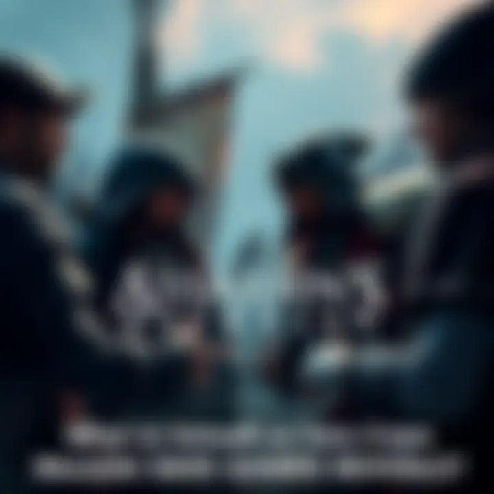 Fans discussing which Assassin's Creed games should be remade next, with Black Flag and other titles featured in the background.