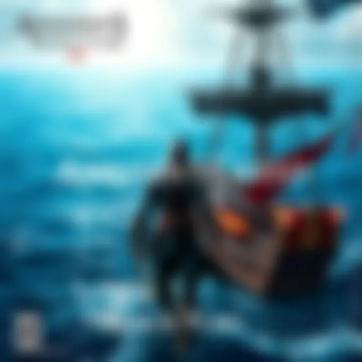 Cover art featuring the main character with a sword on a pirate ship, against a vibrant ocean backdrop