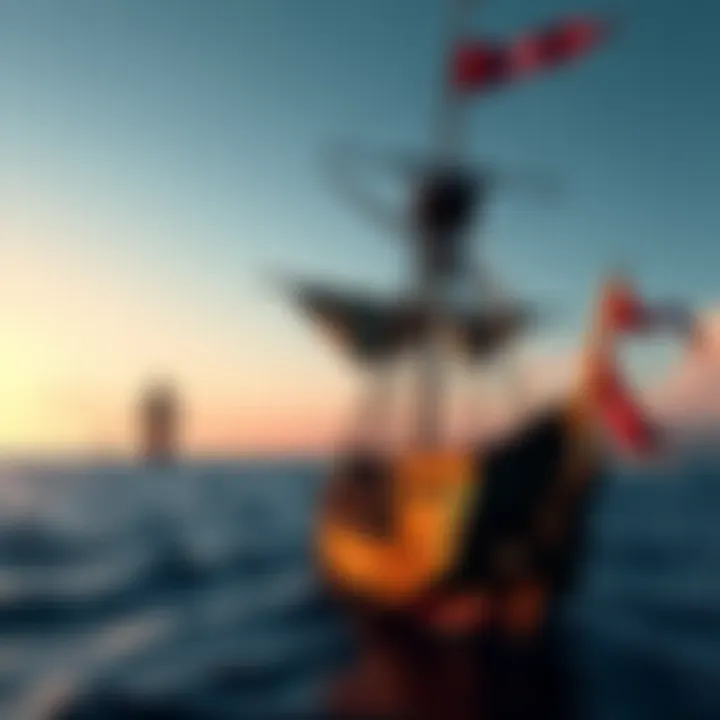 A pirate ship sailing on the ocean under a clear sky, showcasing new graphics and gameplay elements in Assassin's Creed Black Flag Resynced.