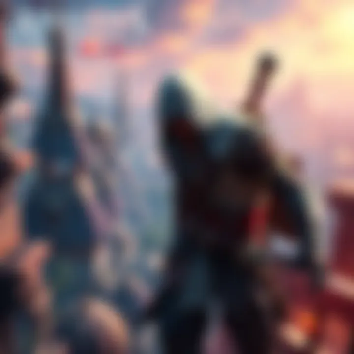 A character from Assassin's Creed series exploring a vibrant setting, showcasing the thrill of the game.