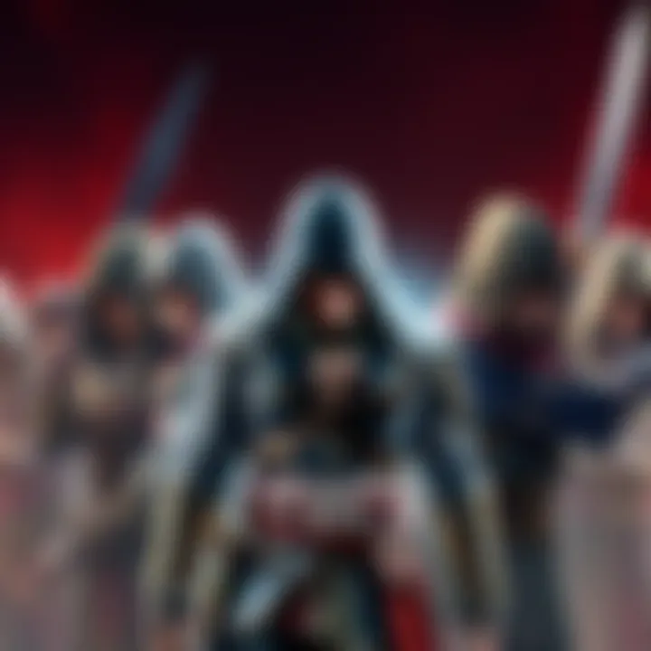 Nostalgic characters from Assassin's Creed A visual representation of iconic characters from various Assassin's Creed games, showcasing their evolution over time.