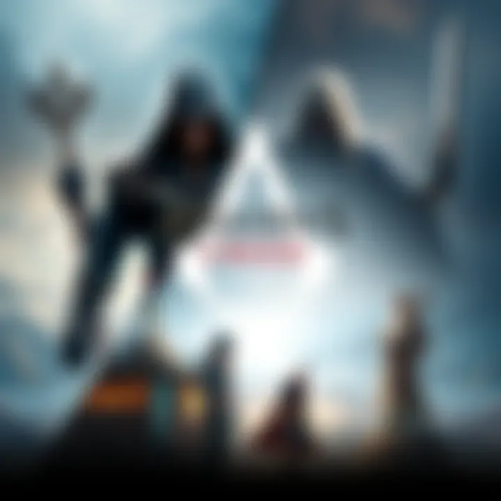 A split image showing characters and settings from Assassin's Creed Valhalla and Mirage, highlighting the different styles of each game.