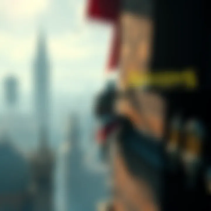 A player character in a hooded outfit stealthily climbing a building during a game mission.