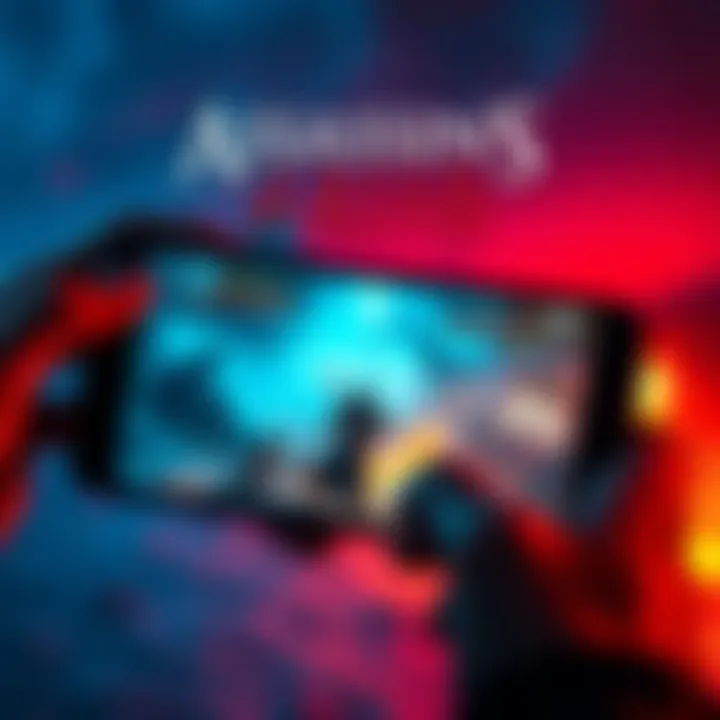 A smartphone displaying the Assassin's Creed Pirates game interface with vibrant graphics.