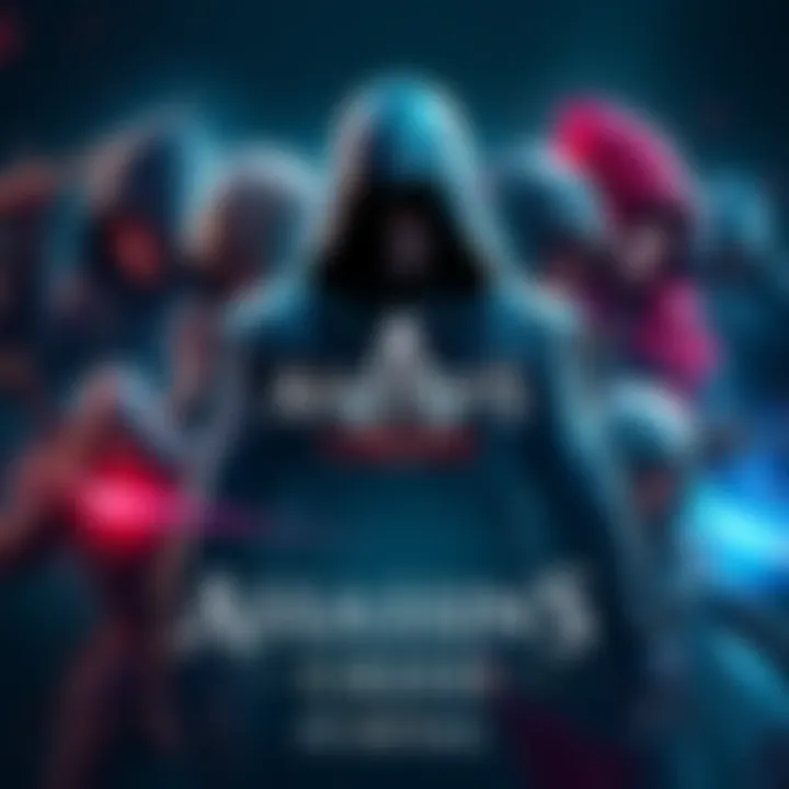 A visual ranking of various Assassin's Creed protagonists with iconic elements representing each character