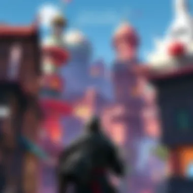 A player character exploring a vibrant city in Assassin's Creed: Shadows, showcasing detailed architecture and colorful scenery.