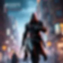 A character from Assassin's Creed Shadows stealthily moving through a vibrant yet chaotic city, showcasing impressive graphics and an immersive environment.