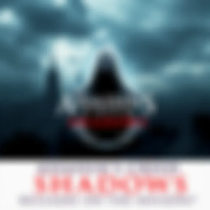 Logo of Assassin's Creed Shadows featuring a shadowy figure with a hood and a city skyline in the background