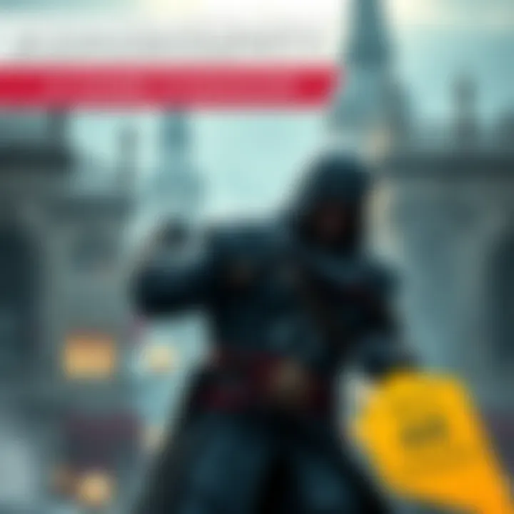 Gameplay scene from Assassin's Creed Unity showing improved 4K visual graphics