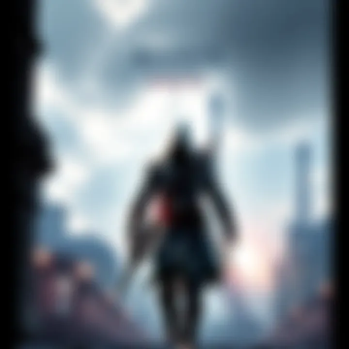 Promotional art for Assassin's Creed Unity showing the main character in a Parisian setting with iconic landmarks in the background