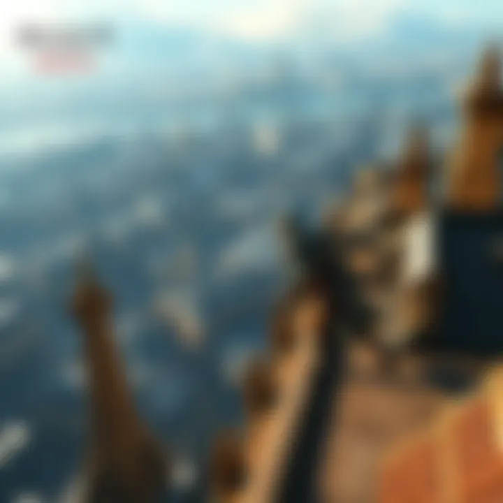 Assassin's Creed Unity Gameplay A scene from Assassin's Creed Unity showing a character performing parkour over Paris rooftops, with detailed city architecture in the background.