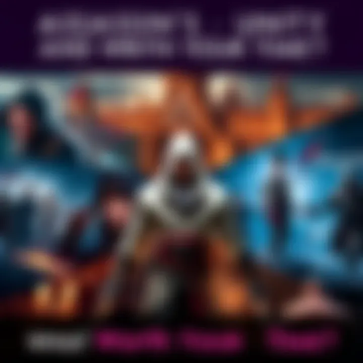 A collage of gameplay scenes from Assassin's Creed Unity and Syndicate, highlighting their historical settings and action elements.