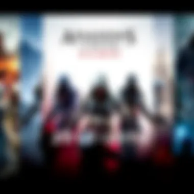 Visuals of Assassin's Creed Games 2013-2015 A collage of Assassin's Creed game covers from 2013 to 2015, showcasing their unique art styles and colors, highlighting the charm and mood of the series.