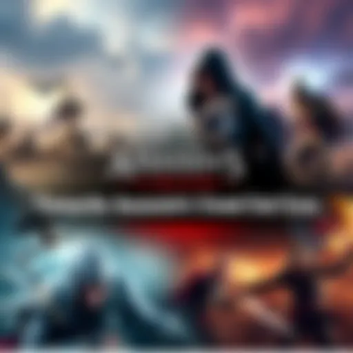 Collage showcasing different eras of Assassin's Creed including scenes from Colonial Era and characters in action