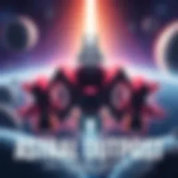 Cover illustration featuring a sci-fi space station with stars and planets in the background, showcasing the game Astral Outpost.