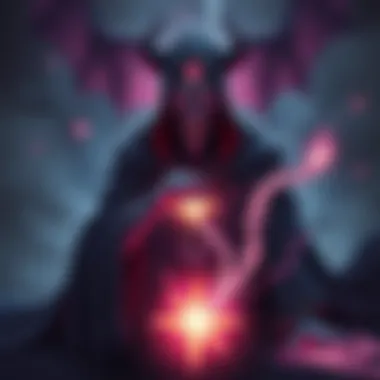An illustration showing a Lich with a glowing phylactery separated from an astral cord, depicting the concept of immortality and severance.